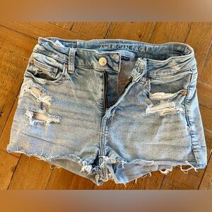 AE Next Level Ripped High-Waisted
Denim Short Short